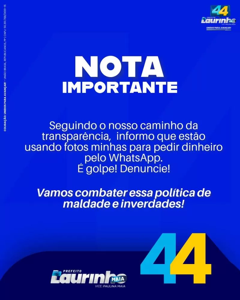 Golpistas usam nome do prefeito de Catolé do Rocha para pedir doações financeira