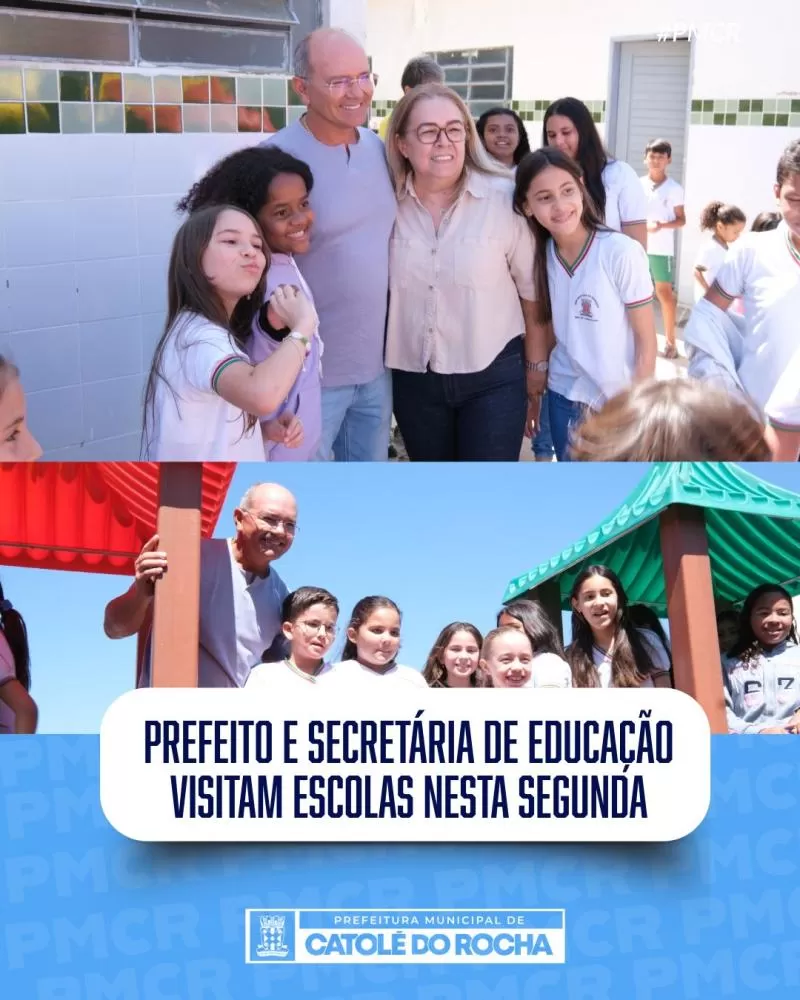 Prefeito Laurinho e secretária de educação Netinha visitaram escolas municipais, nesta segunda (4)