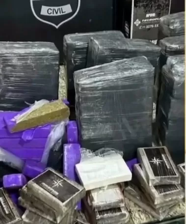 Forças policiais interceptam 275 kg de drogas no Paraná com destino à Paraíba