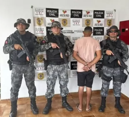 Força Regional prende homem em flagrante após atirar nas costas de vizinho, na cidade de Patos