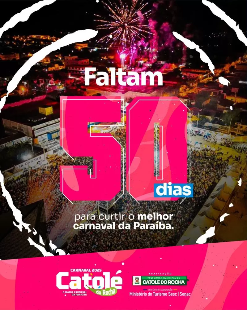Na contagem regressiva, falta 50 dias para o Carnaval de Catolé do Rocha, o melhor e maior da Paraíba