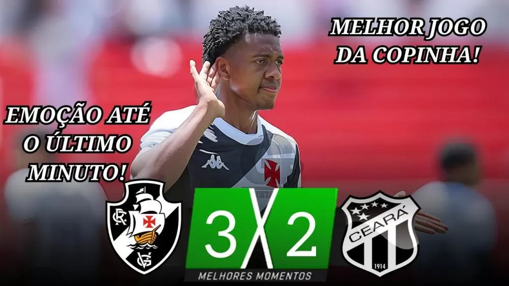 Vasco leva o empate duas vezes, mas vence Ceará e avança na Copinha