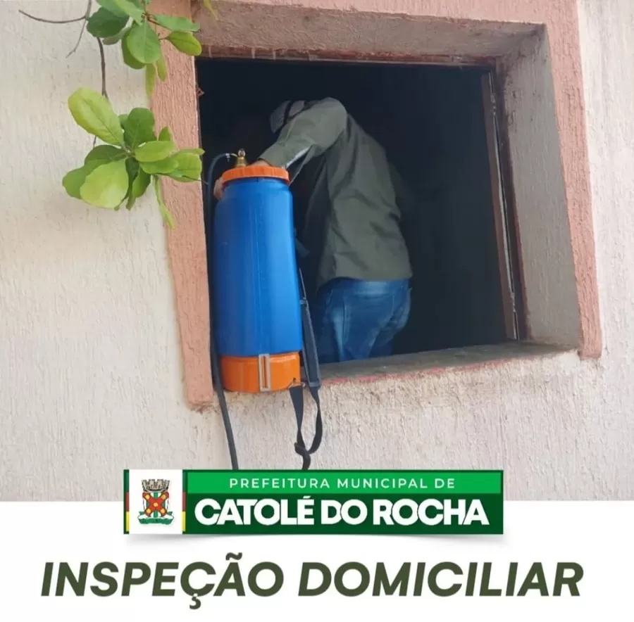 Vigilãncia Ambiental de Catolé do Rocha realiza inspeção domiciliar com apoio da Polícia Militar