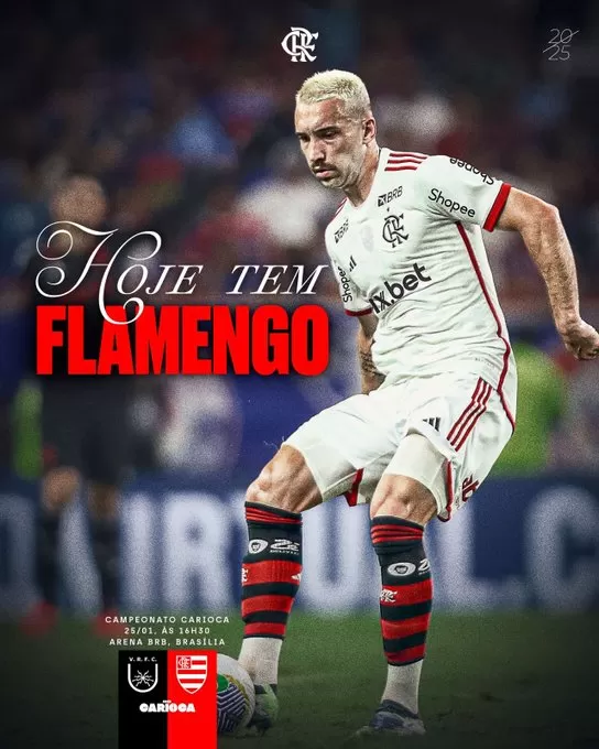Flamengo enfrenta o Volta Redonda neste sábado (ás 16h30) no Mané Garrincha, em Brasília