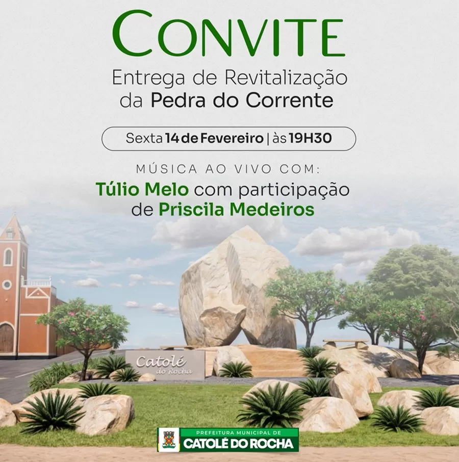 Prefeitura de Catolé realiza na noite desta sexta (14) entrega da revitalização da Pedra da Capelinha