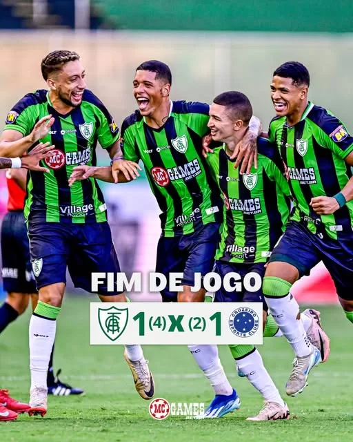 Nos pênaltis, América-MG vence Cruzeiro e vai à final do Campeonato Mineiro