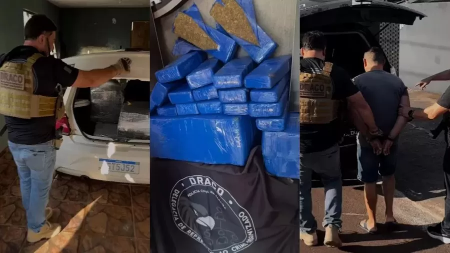 Polícia Civil apreende, mais de 250 kg de drogas em carro de prefeitura do RN durante operação interestadual