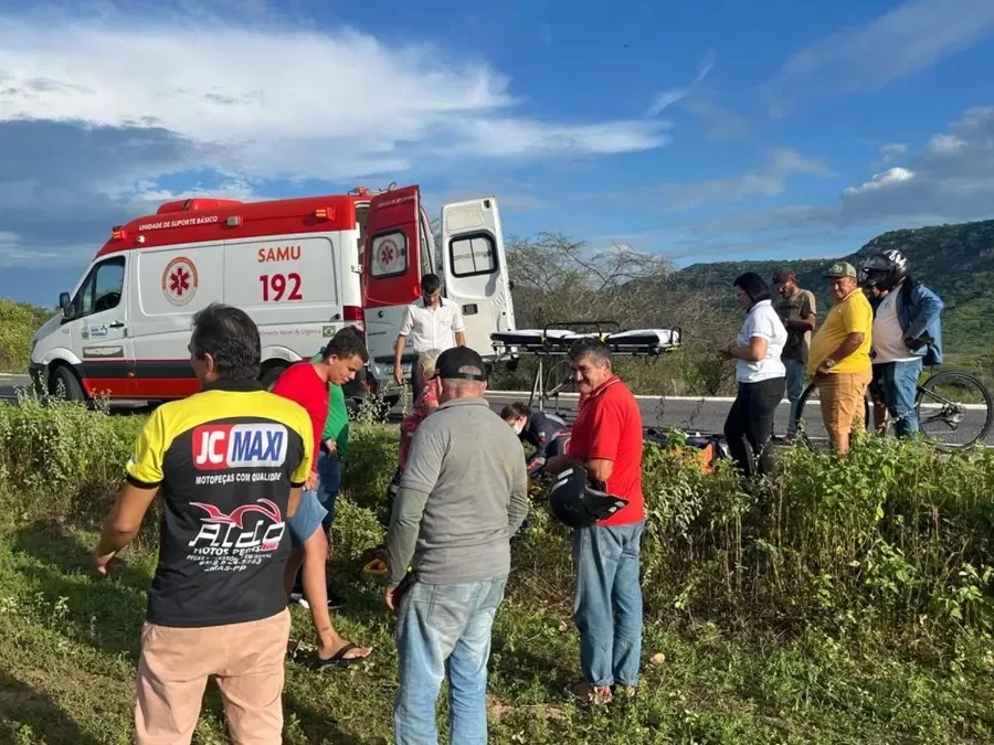Acidente envolvendo motociclista é registrado na tarde desta terça (18) na BR-361, em Santa Terezinha-PB
