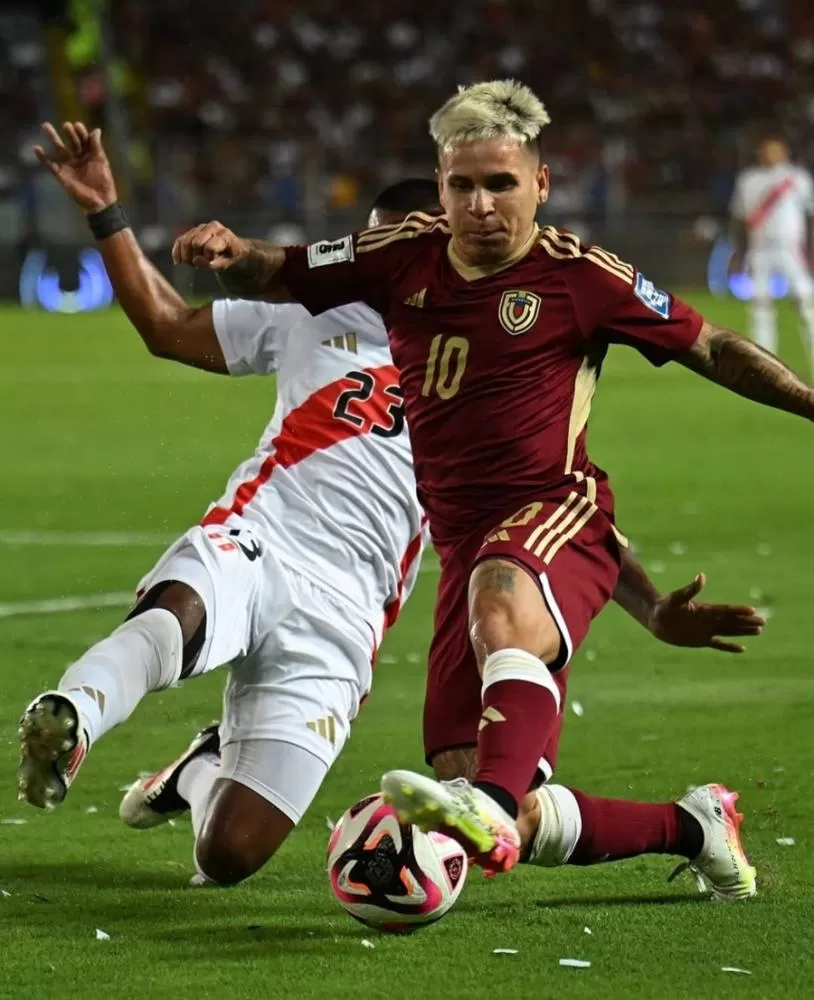 Venezuela vence o Peru e entra na zona de repescagem para a Copa de 2026