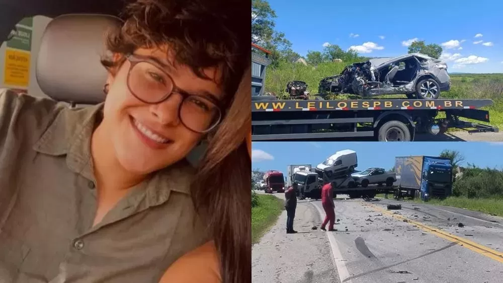 Colisão frontal entre caminhão cegonha e carro deixa jovem empresária patoense morta na BR-230