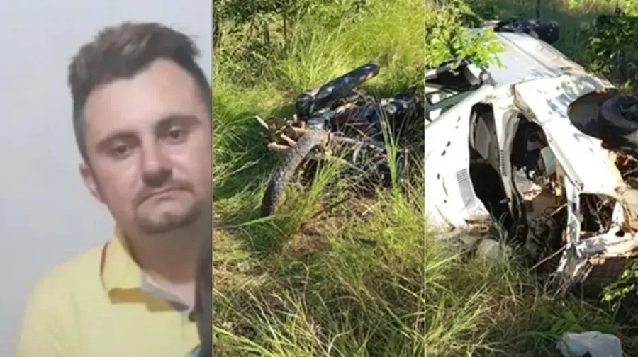 Grave acidente deixa motociclista morto e motorista gravemente ferido, no Sertão