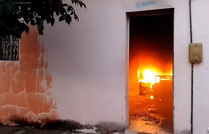 Casa é atingida por incêndio em Matureia e situação quase termina em tragédia maior