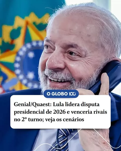 Genial/Quaest: Lula segue como favorito para 2026, em todos os cenários