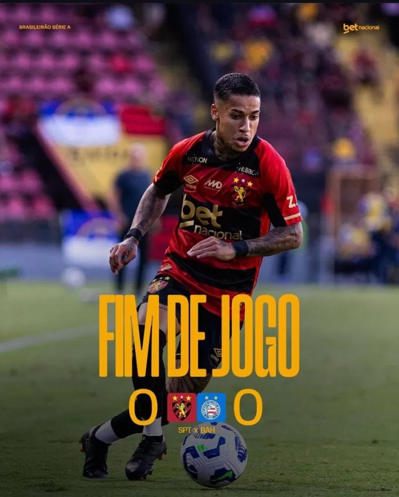 Em volta de Juba à Ilha do Retiro, Sport e Bahia empatam sem gols