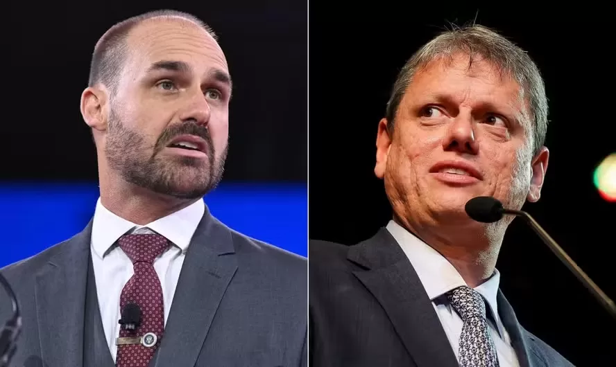 Discurso radical de Tarcísio de Freitas não convence Eduardo Bolsonaro: “lágrimas de crocodilo”
