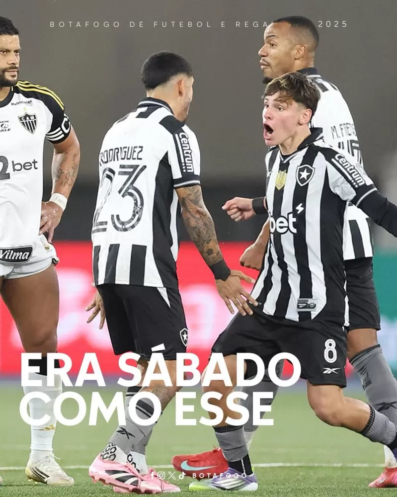Com um jogador a menos, Botafogo bate o Atlético e volta ao G-4 do Brasileirão
