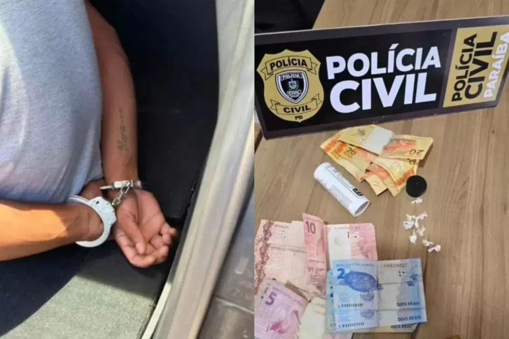 Polícia Civil prende jovem usando tornozeleira eletrônica por tráfico de drogas em Pombal