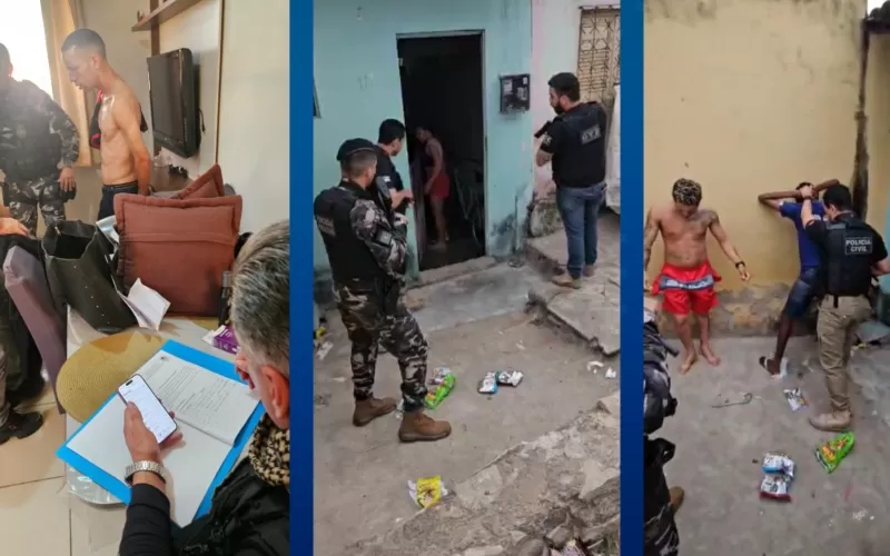 Polícia prende sete suspeitos de assaltos e tráfico de drogas em operação no Brejo