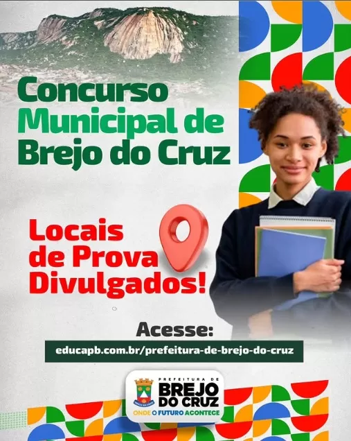 Divulgado os locais de prova do Concurso de Brejo do Cruz que acontecerá neste próximo domingo, dia 23