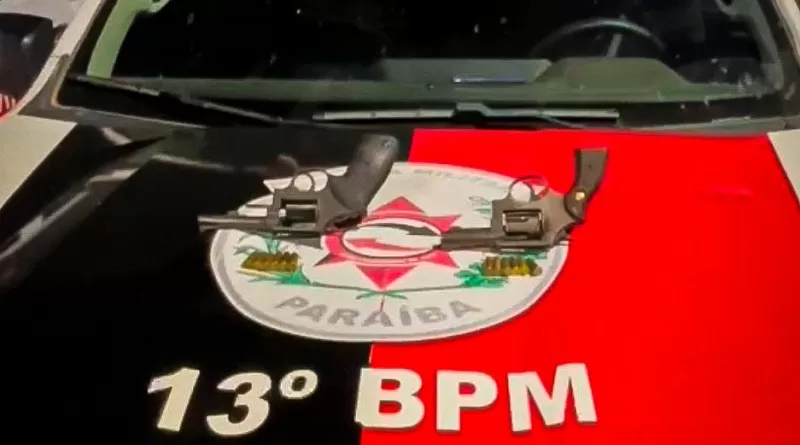 Polícia Militar apreende armas de fogo após tentativa de homicídio em Itaporanga 