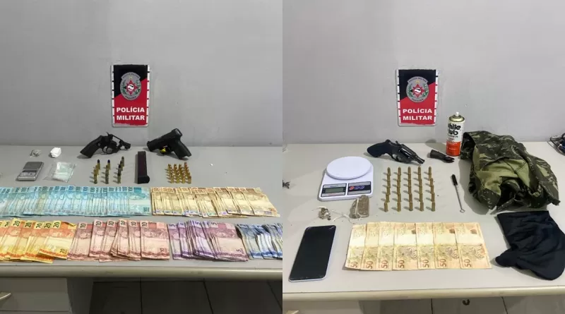 Polícia Militar detêm suspeitos e apreende armas de fogo na cidade de Santa Rita 