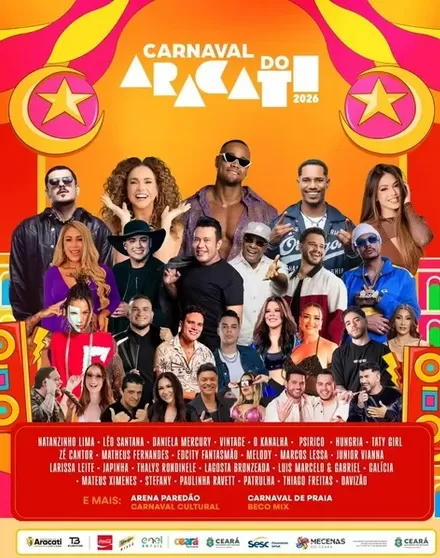 Carnaval de Aracati terá 44 atrações em oito dias de festa; veja programação 
