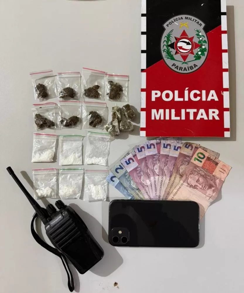 Polícia Militar apreende drogas e conduz indivíduo por tráfico na modalidade delivery, na cidade de São Bento