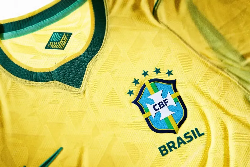 Detalhe da nova camisa da Seleção — Foto: Divulgação/Nike