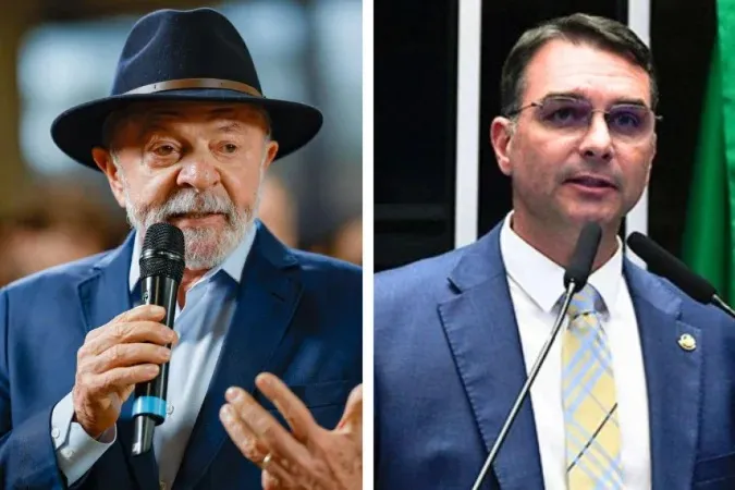 Lula e Flávio Bolsonaro seguem na liderança das intenções de voto, o que vem desidratando candidatos menores - (crédito: Ricardo Stuckert e Jefferson Rudy/Agencia Senado)