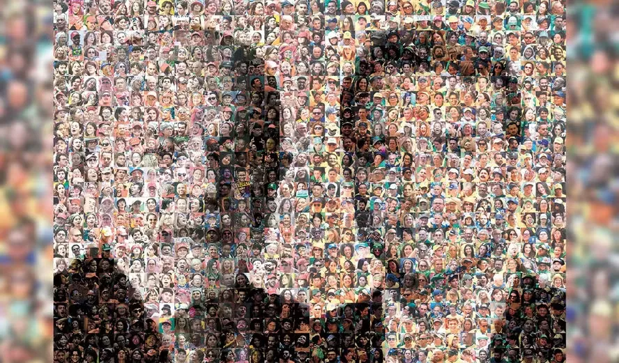 Montagem reúne fotos de apoiadores do presidente Luiz Inácio Lula da Silva (PT) e do senador Flávio Bolsonaro (PL), que se enfrentam nas urnas no segundo turno neste domingo — Foto: Editoria de Arte